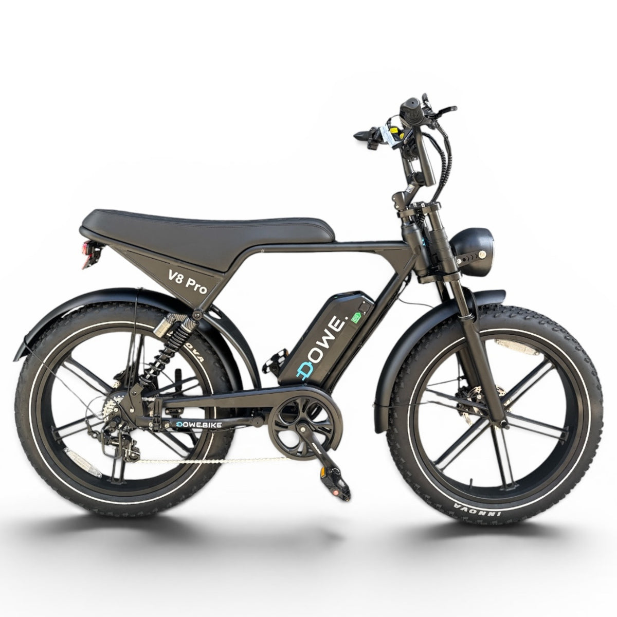 DOWE V8 PRO XL elektrische fatbike – schuin vooraanzicht 24 inch
