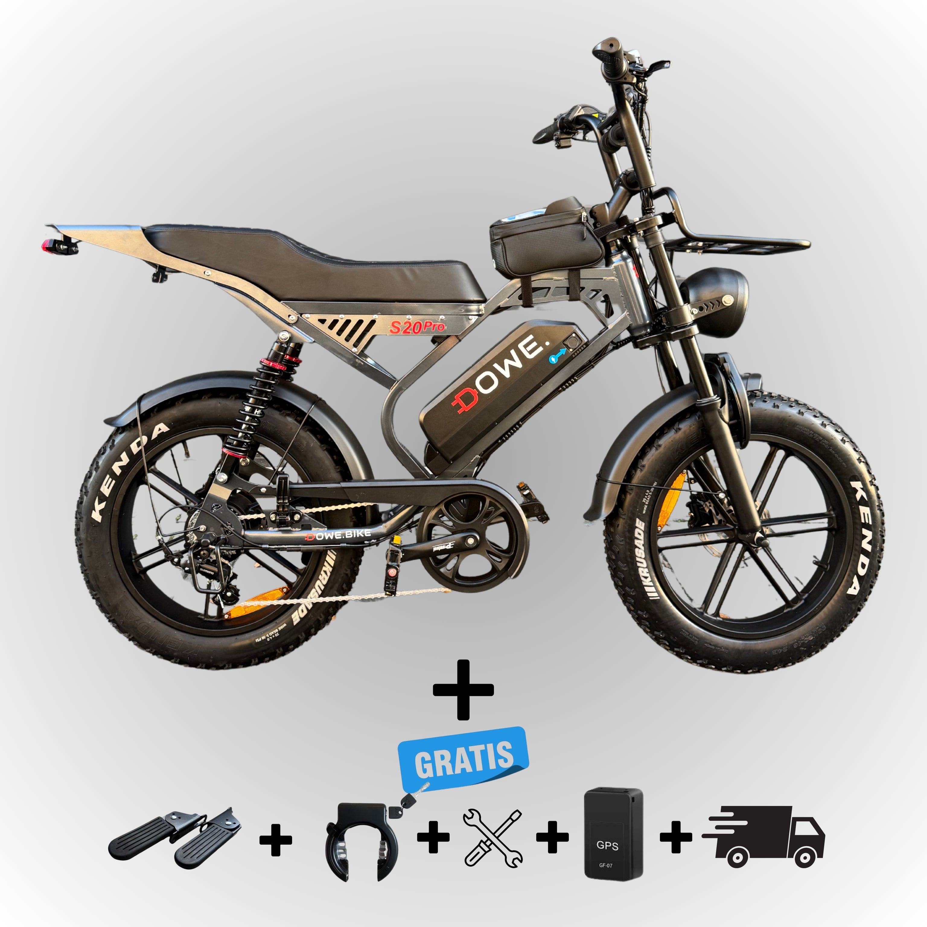 S20 Pro Sport Edition Donker Grijs – Elektrische Fatbike