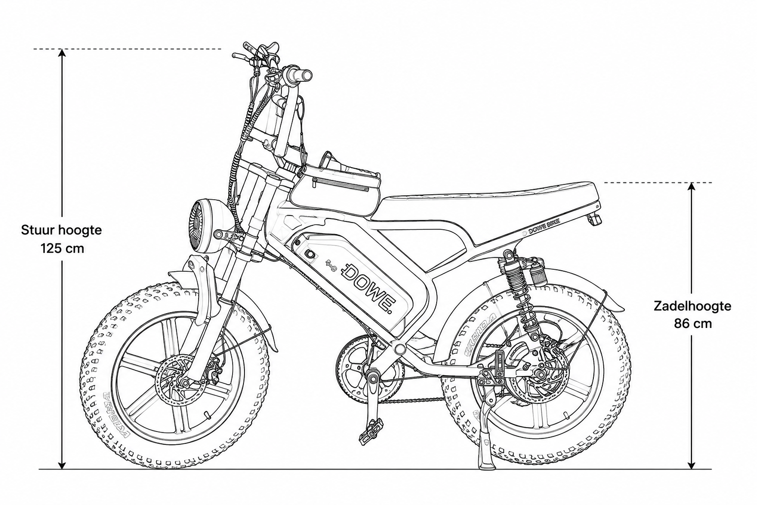 Dowe V20 Pro Limited Fatbike - Donker Grijs | Volledig Uitgerust + Gratis Accessoires - 18,2AH Accu