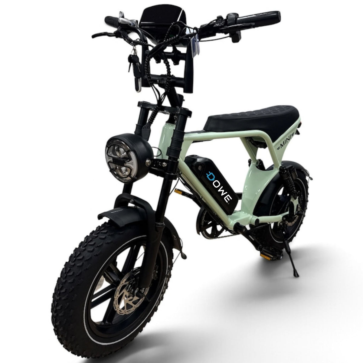 Dowe V8 Ultra Mini Fatbike groen – volledig zijaanzicht