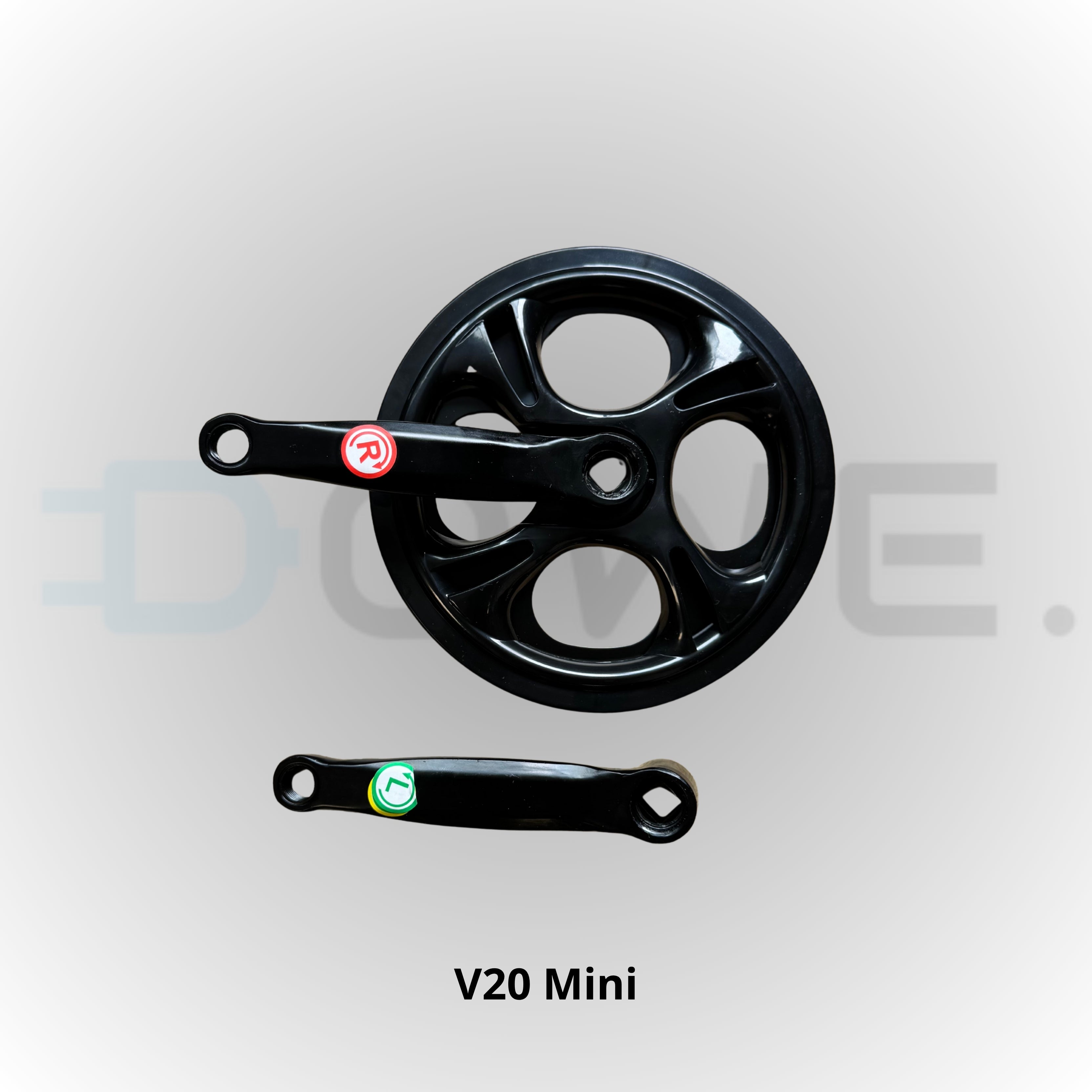 Crankset voor QMWheel V20 Mini fatbike – trapstel voor elektrische mini fatbike aandrijving