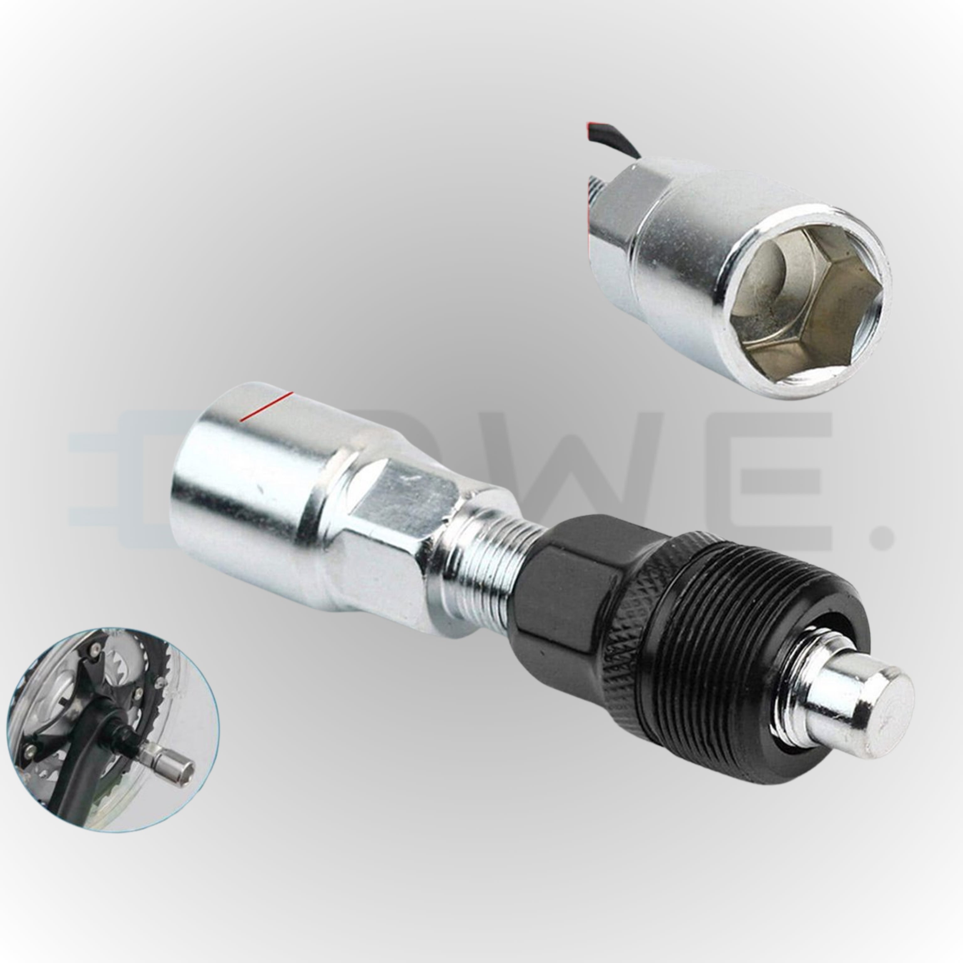 Universele cranktrekker van staal – fietsgereedschap voor eenvoudig verwijderen van crankstellen