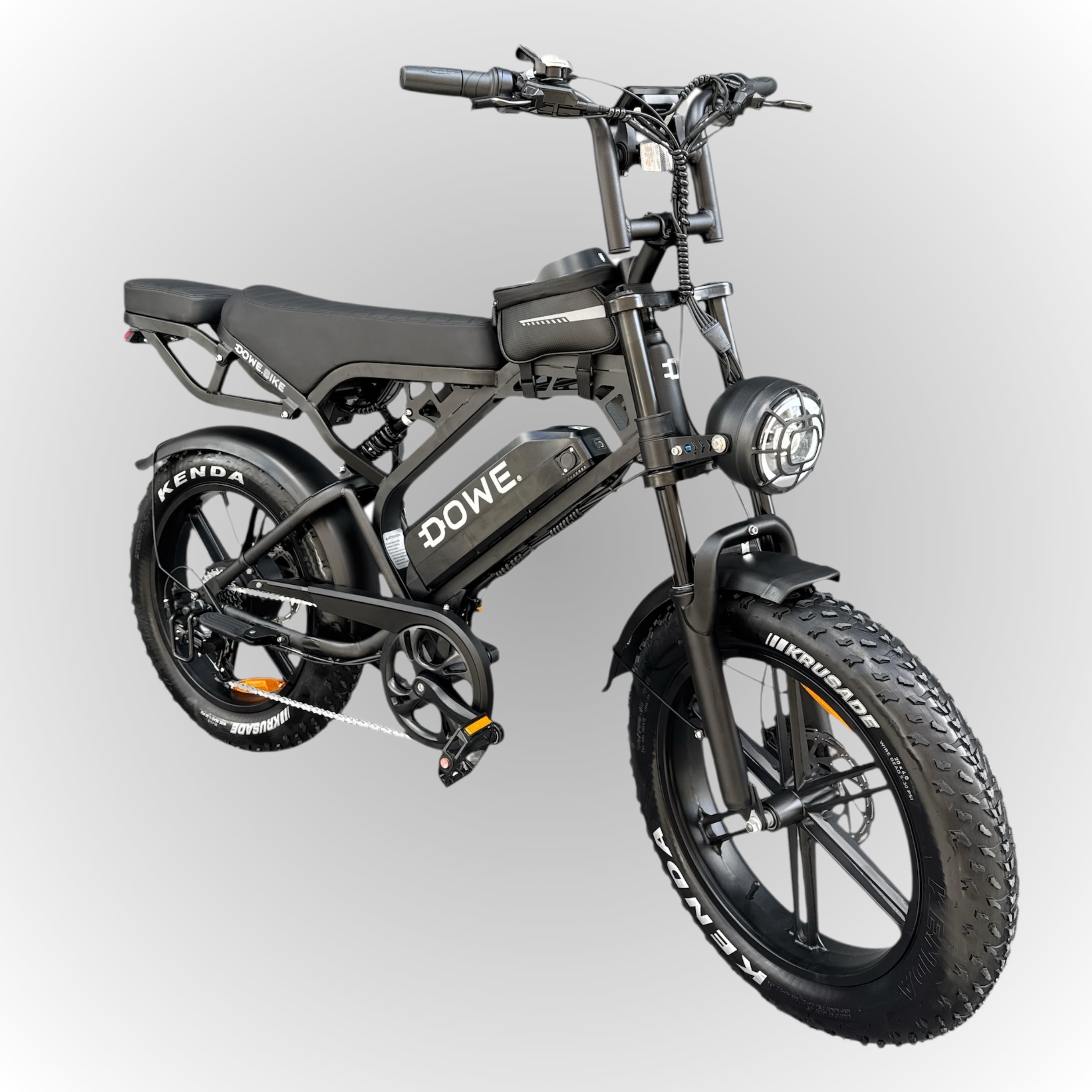 Dowe V20 Pro Fatbike  - Zwart | Volledig Uitgerust + Gratis Accessoires