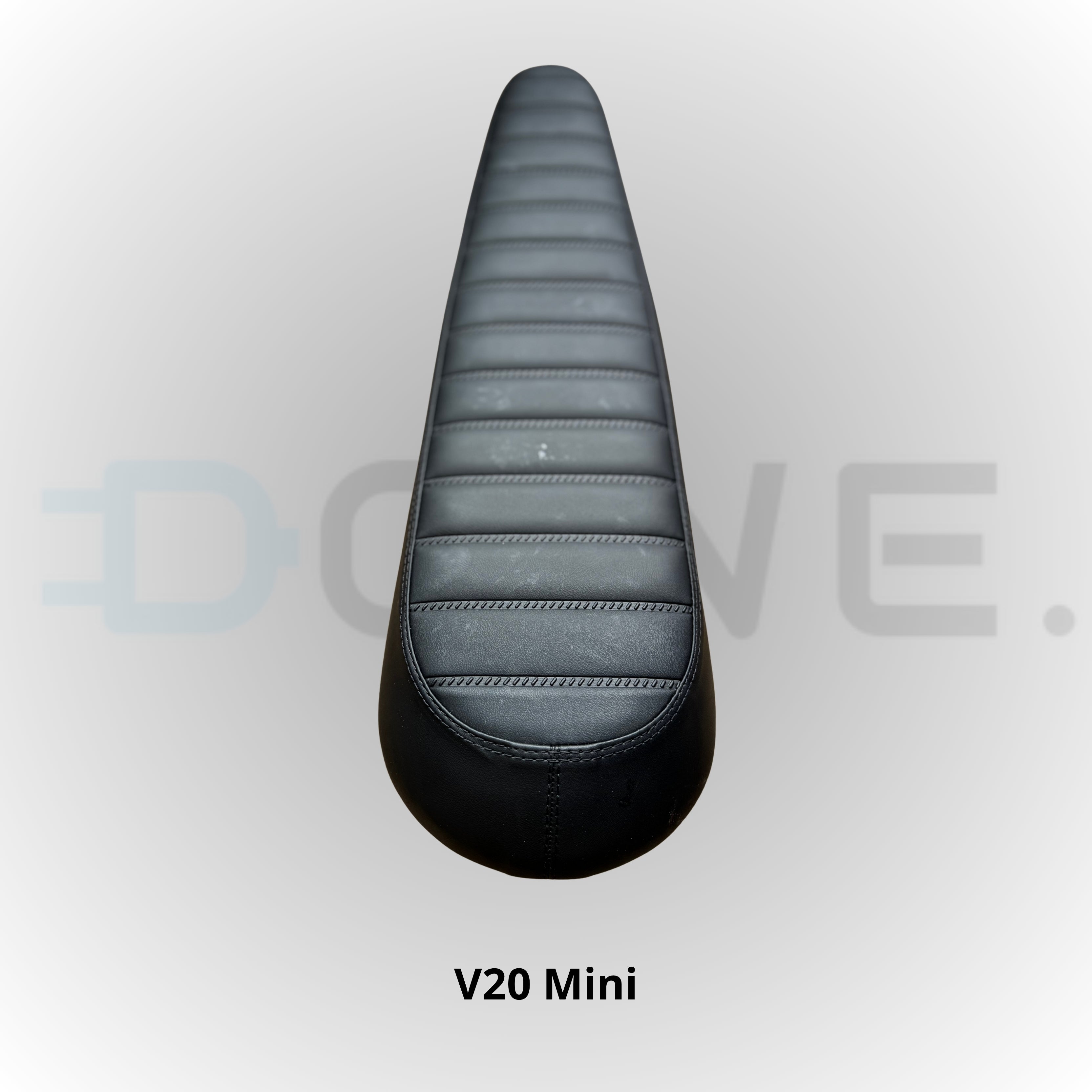 Zwart zadel voor QMWheel V20 Mini fatbike – comfortabel fietszadel voor elektrische mini fatbike