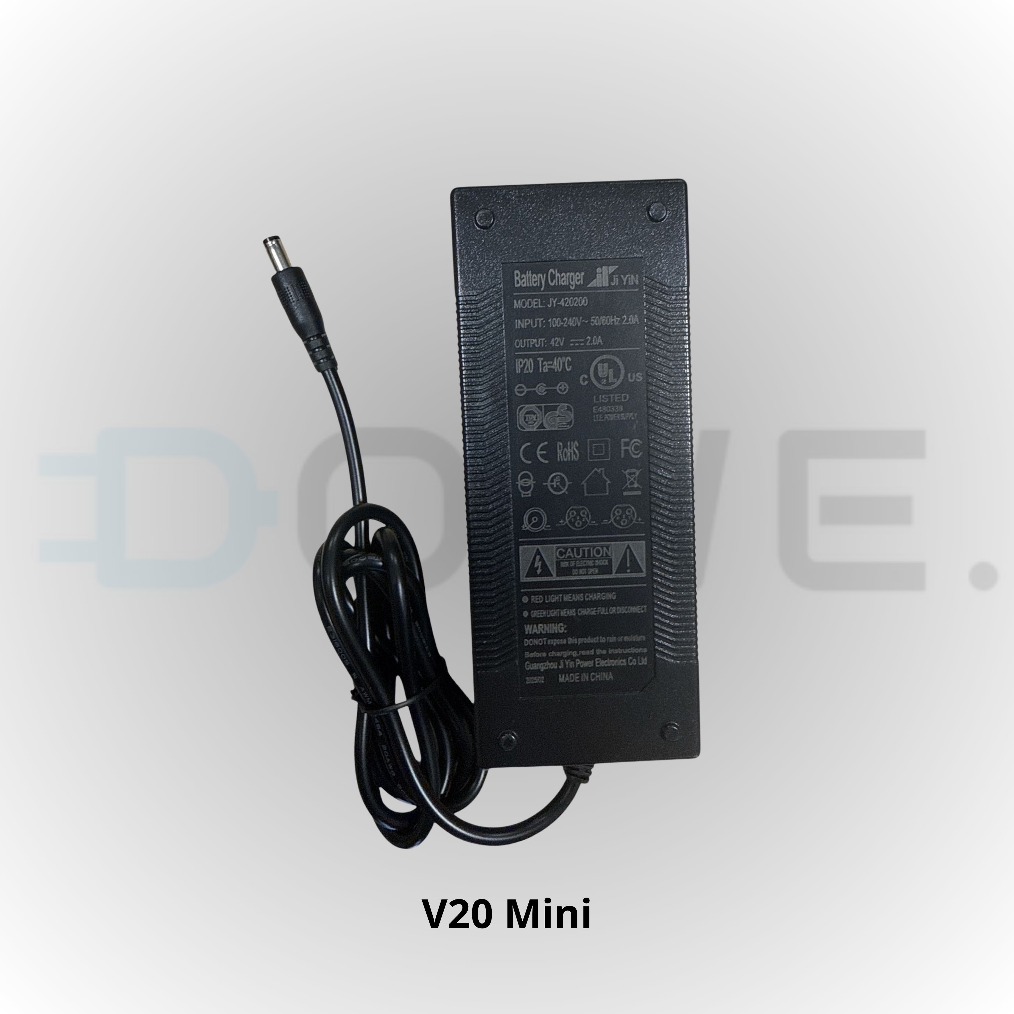 Adapter voor QMWheel V20 Mini fatbike – 36V laadadapter voor elektrische fatbike accu