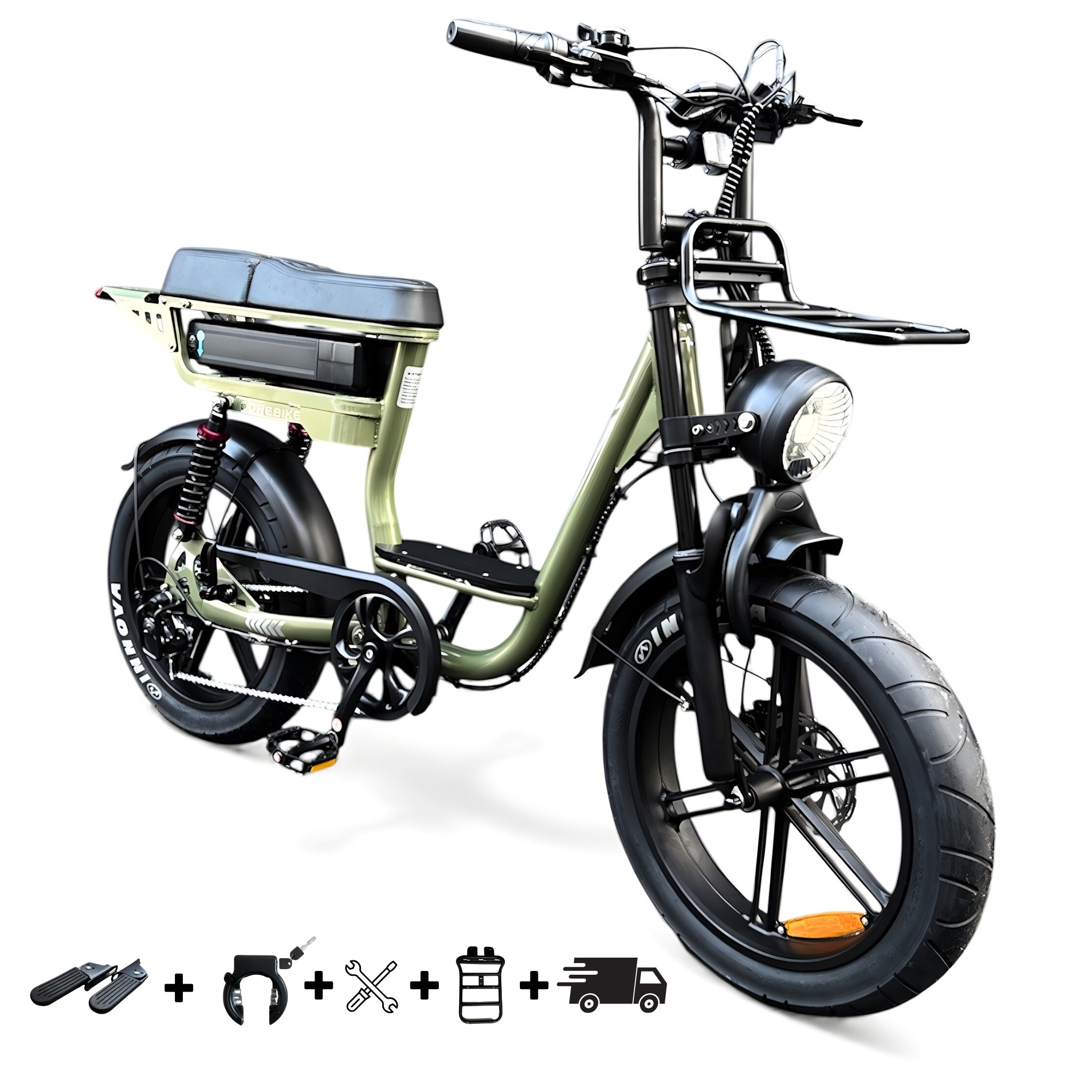 Elektrische fatbike 250W Dowe C28 met lage instap