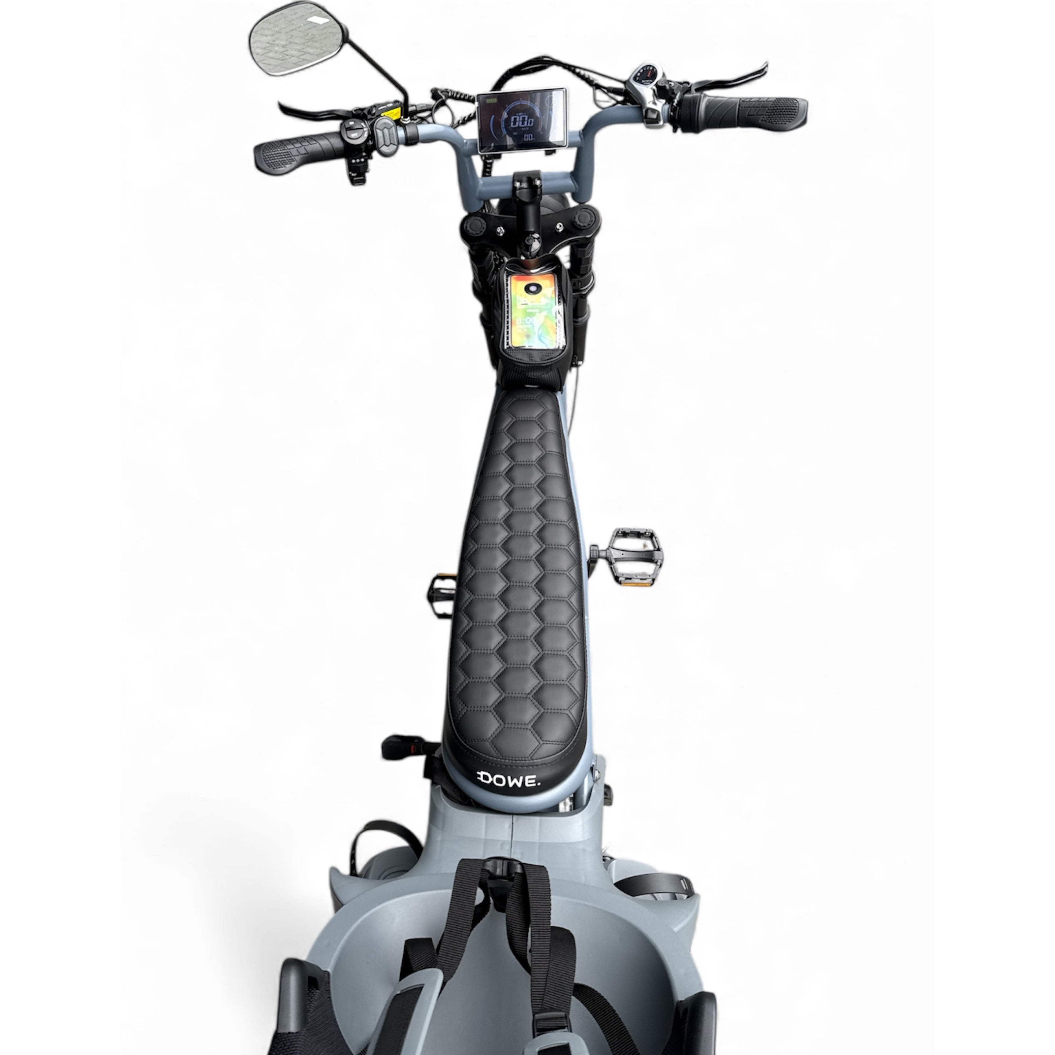 Elektrische fatbike 250W family met kinderzitje achter tot 22kg grijs