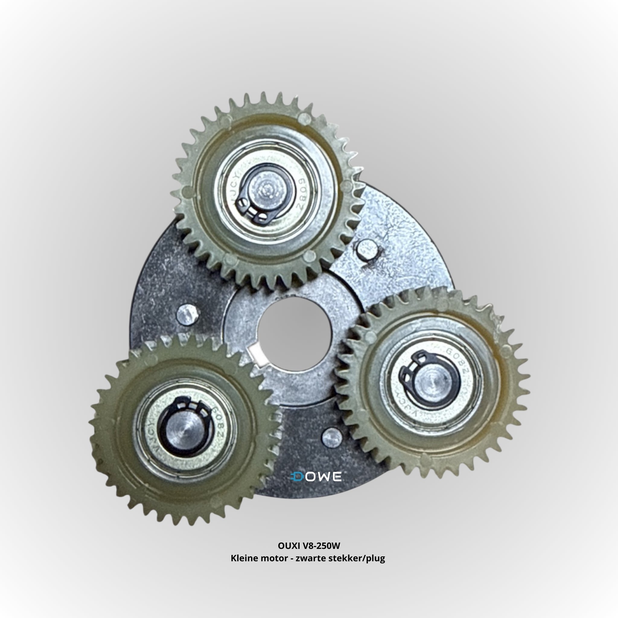 OUXI V8 Tandwielen Motor 36T 250W Motor met "ZWARTE STEKKER/PLUG + 50 gram SMEERMIDDEL – Fatbike Motor Tandwielen - LET OP" Kabel rechterkant "