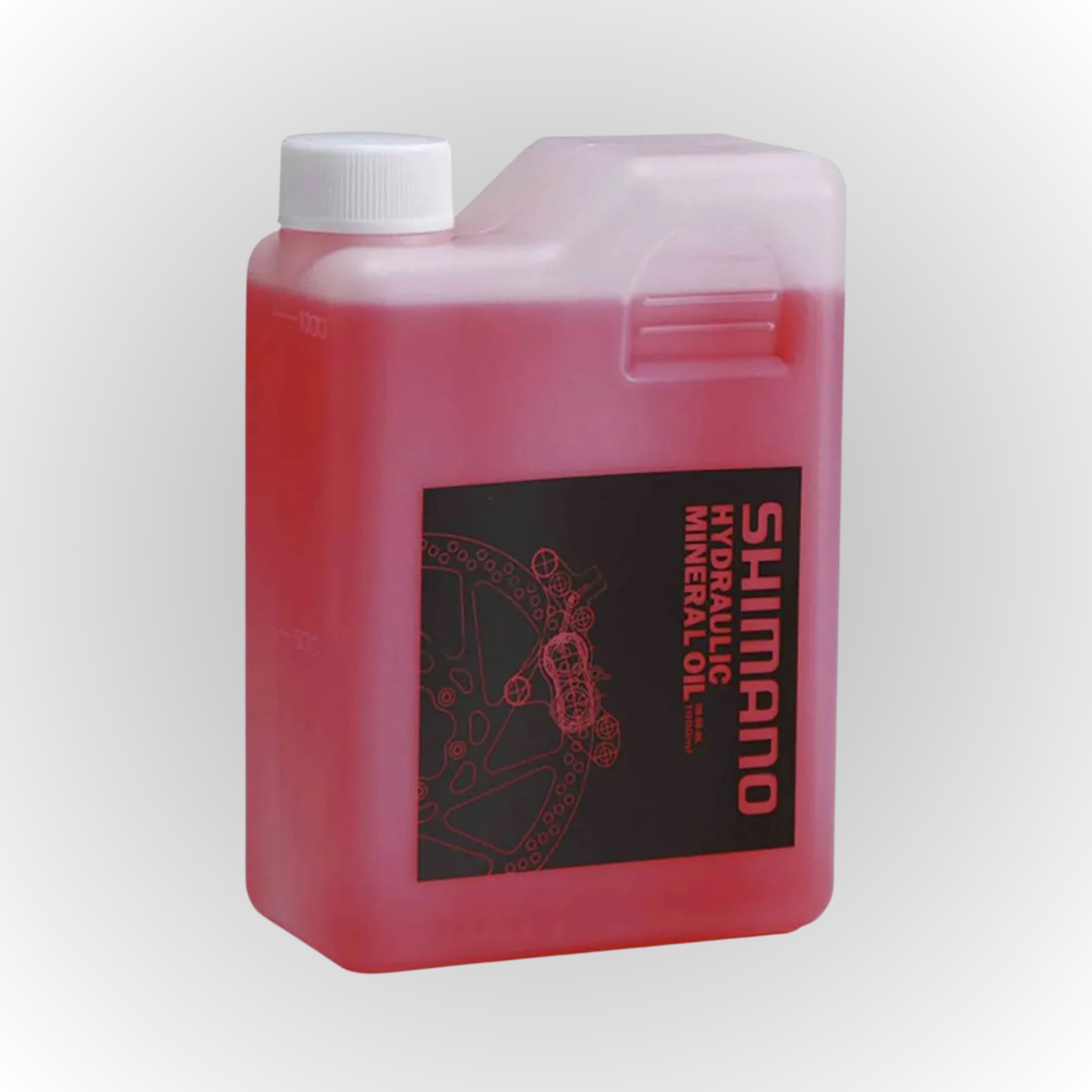 Shimano remvloeistof minerale olie rood - 1000 ml voor hydraulische remmen
